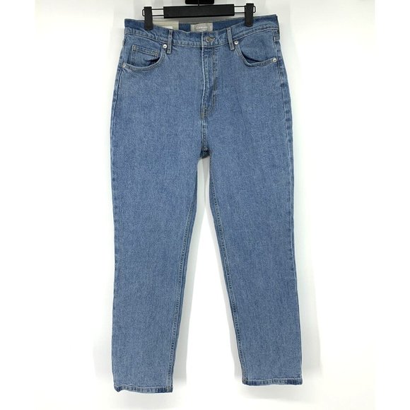 Everlane Jeans Original Cheeky High Rise Blue Denim Straight - Picture 2 of 12